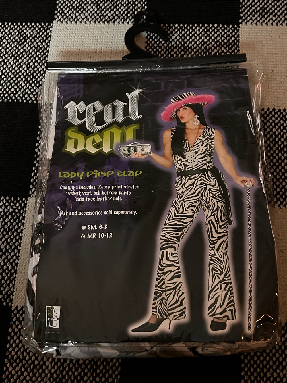 Zebra-Print Boot-Cut Jumpsuit - Black & White